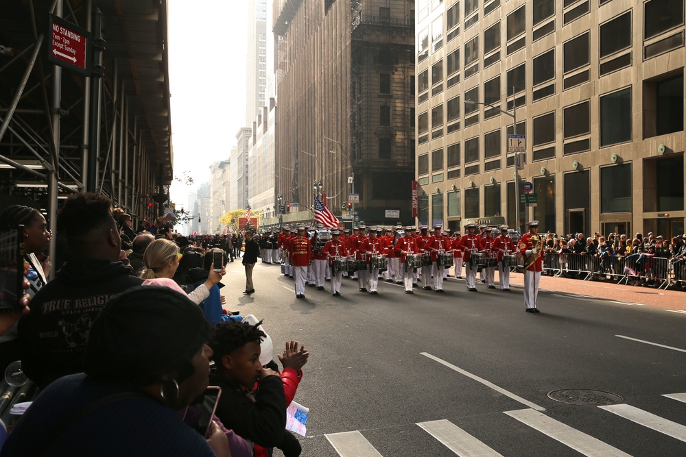 Marines march in 2019 Veteran's Day Parade