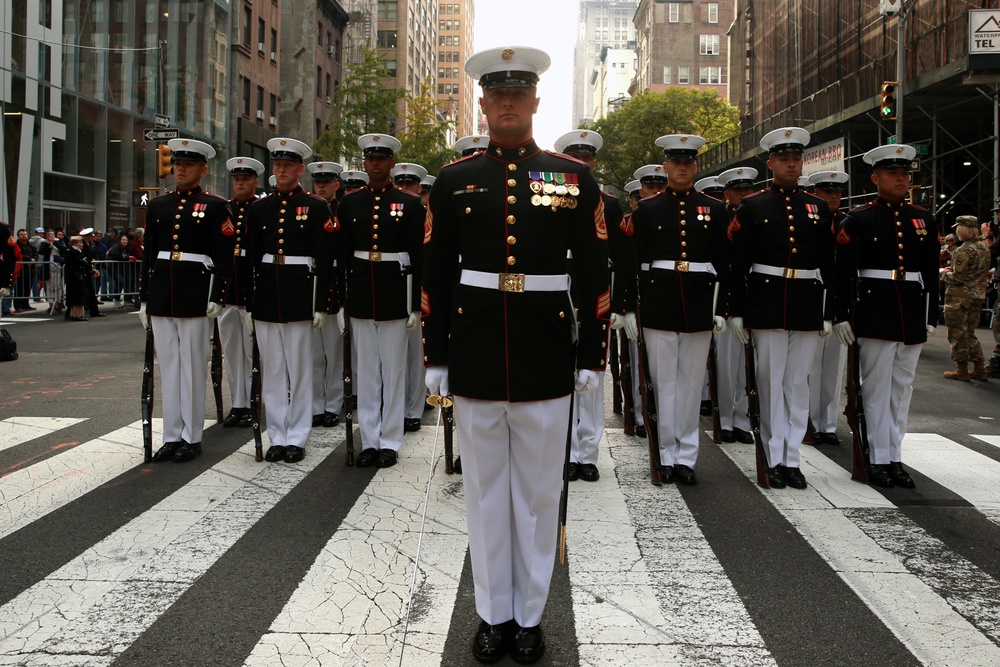 Marines March in 2019 Veteran's Day Parade