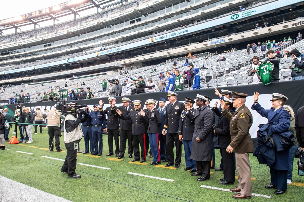 Servicemembers attend Football Game