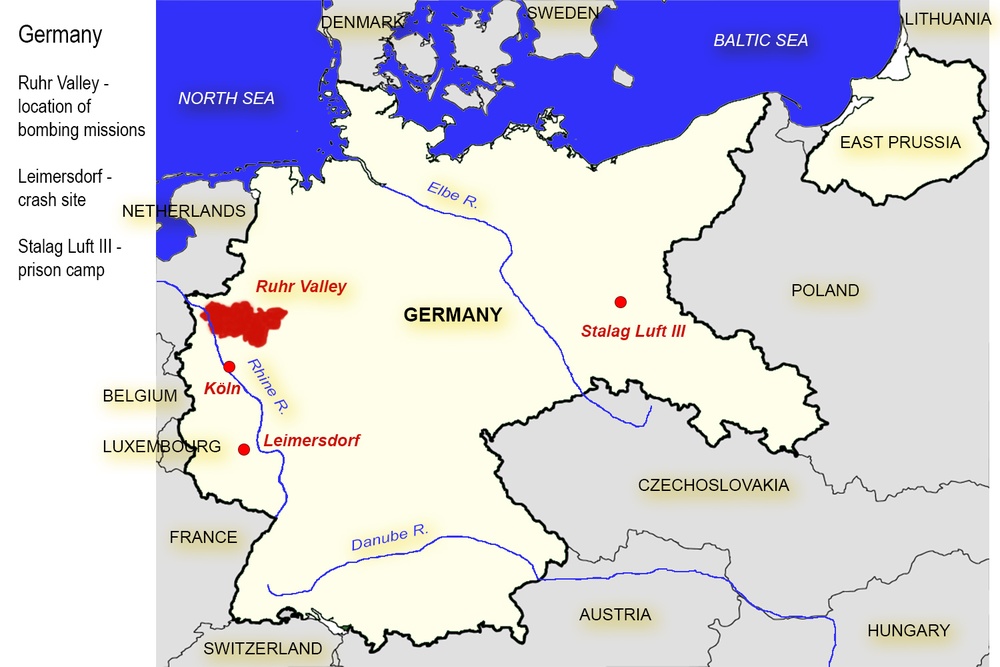 Map of Germany 1943