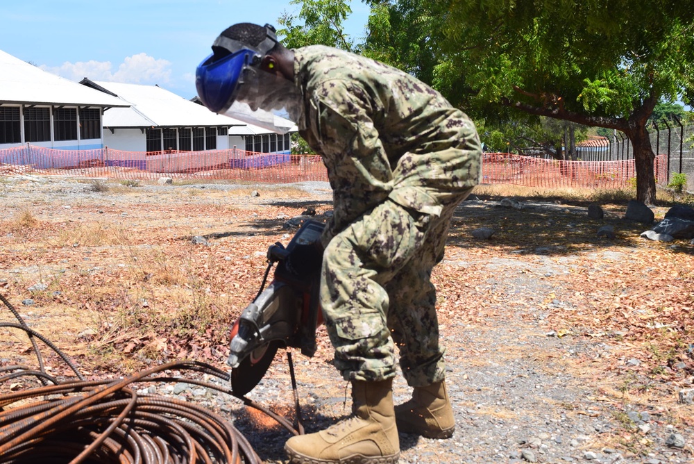 NMCB-5’s Detail Timor-Leste start construction on the Liquica Three-Room Schoolhouse.