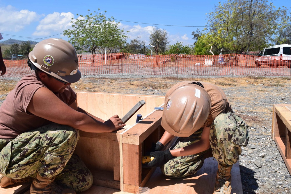 NMCB-5’s Detail Timor-Leste start construction on the Liquica Three-Room Schoolhouse.