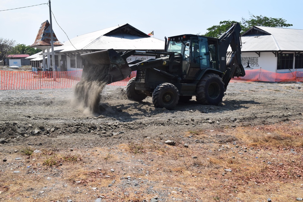 NMCB-5’s Detail Timor-Leste start construction on the Liquica Three-Room Schoolhouse.