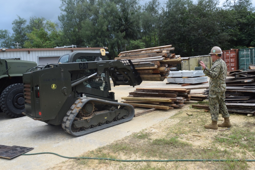 NMCB-5’s Detail Tinian constructs a boat storage facility for EODMU-5