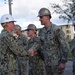 U.S. Navy Seabee deployed with NMCB-5’s Detail Guam are recognized for their hard work and dedication to duty