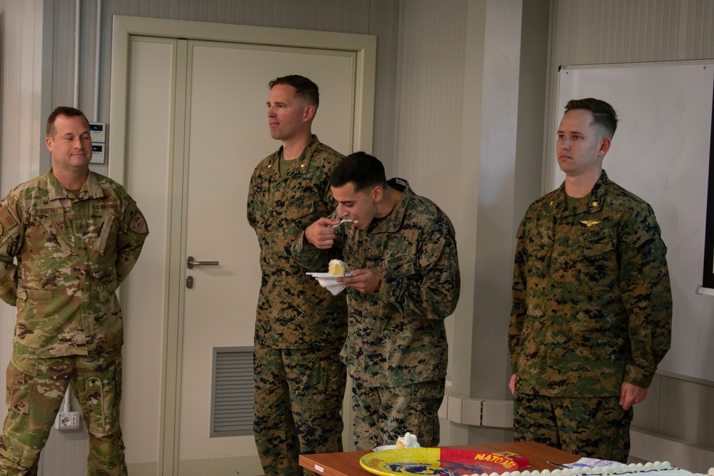 NATO Alliance GD Surveillance Force Celebrates 244th Marine Corps Birthday