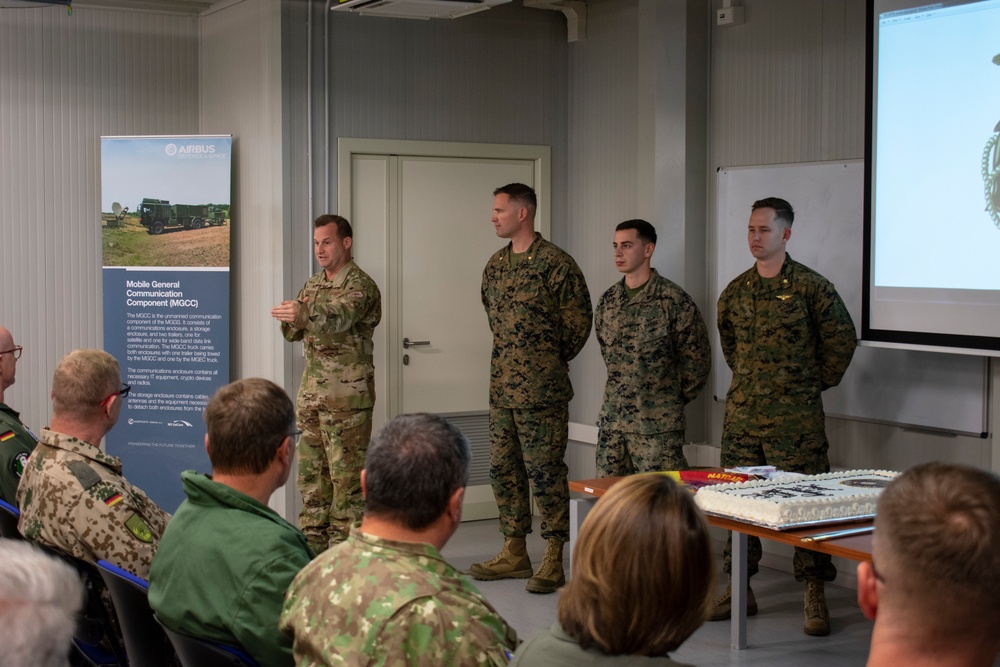 NATO Alliance GD Surveillance Force Celebrates 244th Marine Corps Birthday