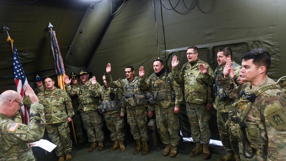 Ind. National Guardsmen reenlist in Slovakia during NATO deployment
