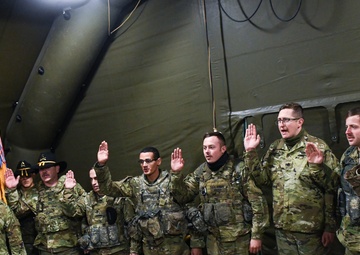 Indiana National Guardsmen reenlist in Slovakia during NATO deployment