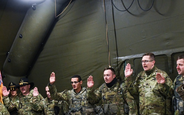 Indiana National Guardsmen reenlist in Slovakia during NATO deployment