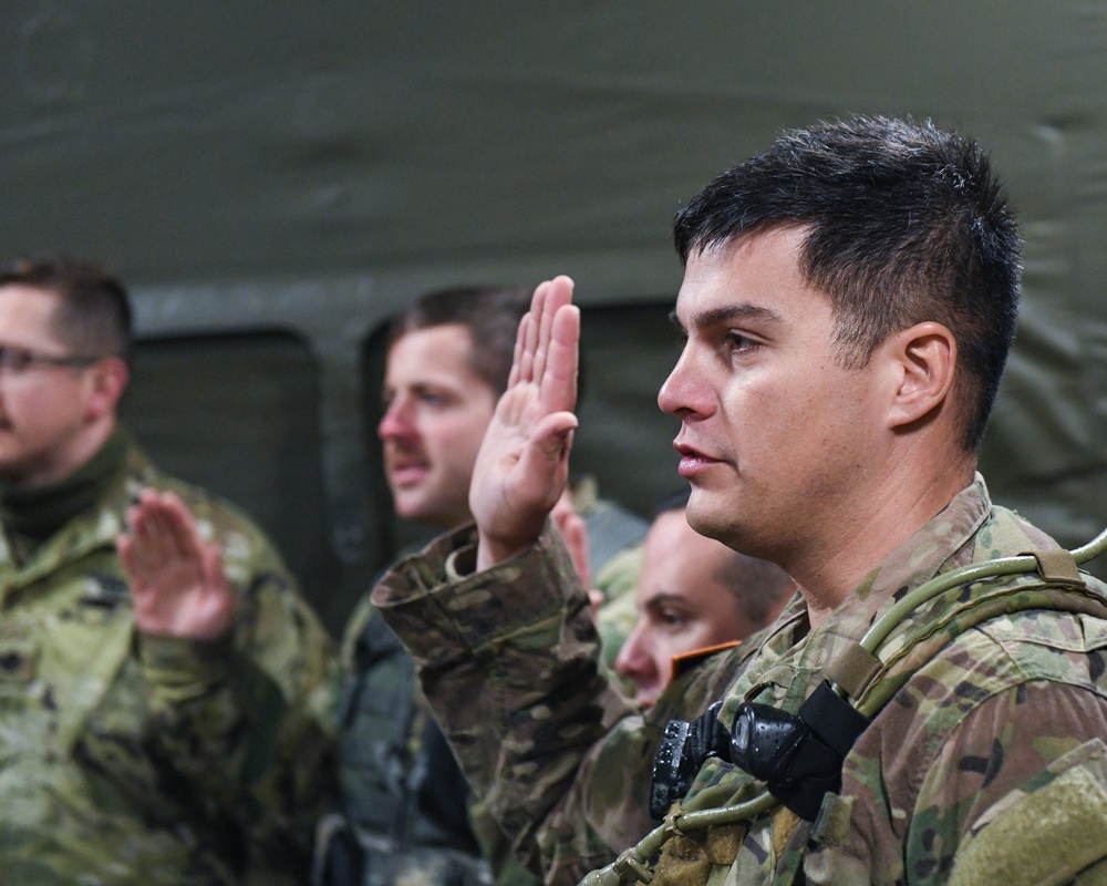 Ind. National Guardsmen reenlist in Slovakia during NATO deployment