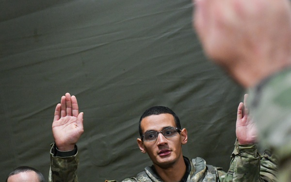 Ind. National Guardsmen reenlist in Slovakia during NATO deployment