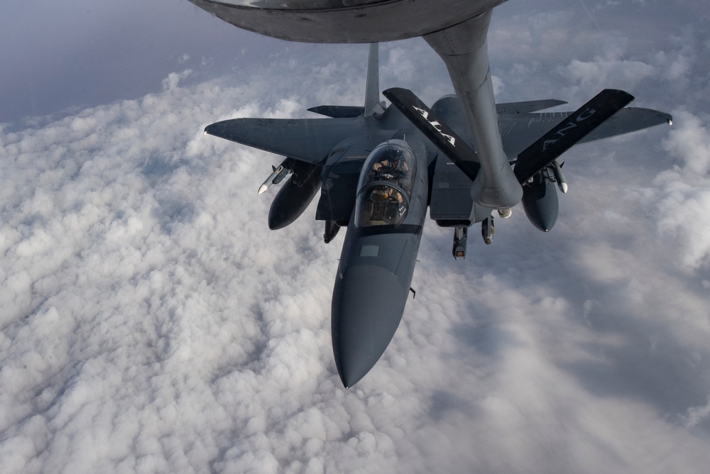 KC-135 AOR refueling mission