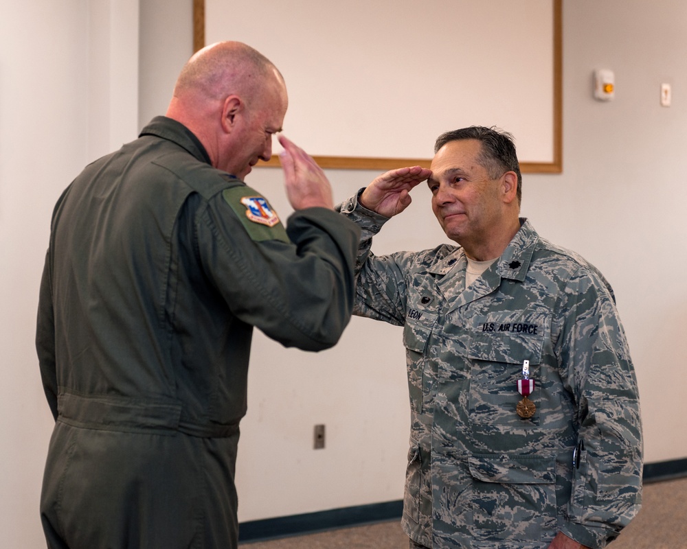 182nd Medical Group commander Lt. Col. Steve Leon retires after 23 years of service
