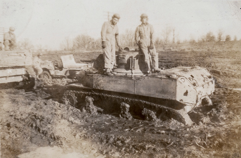 Tank stuck in the mud at Fort Knox