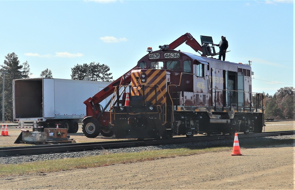 Maintenance personnel repair Fort McCoy locomotive, return it to service in time for rail offload