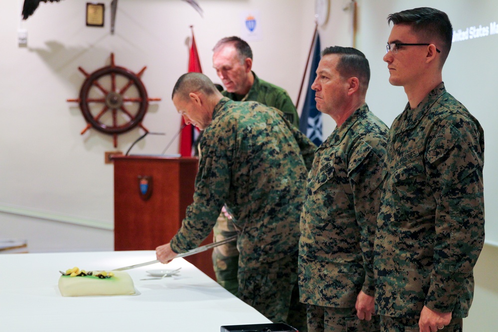 2nd MEB, ESG 2 celebrate 244th Marine Corps Birthday in Norway's High North