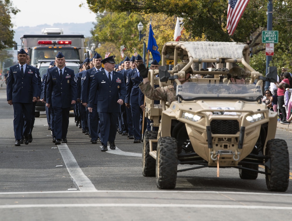 Travis AFB Airmen participate in Veterans Day Parade