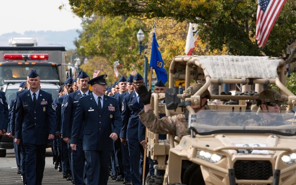 Travis AFB Airmen participate in Veterans Day Parade