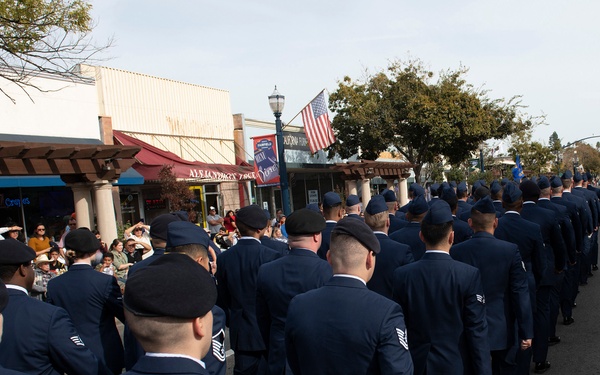 Travis AFB Airmen participate in Veterans Day Parade