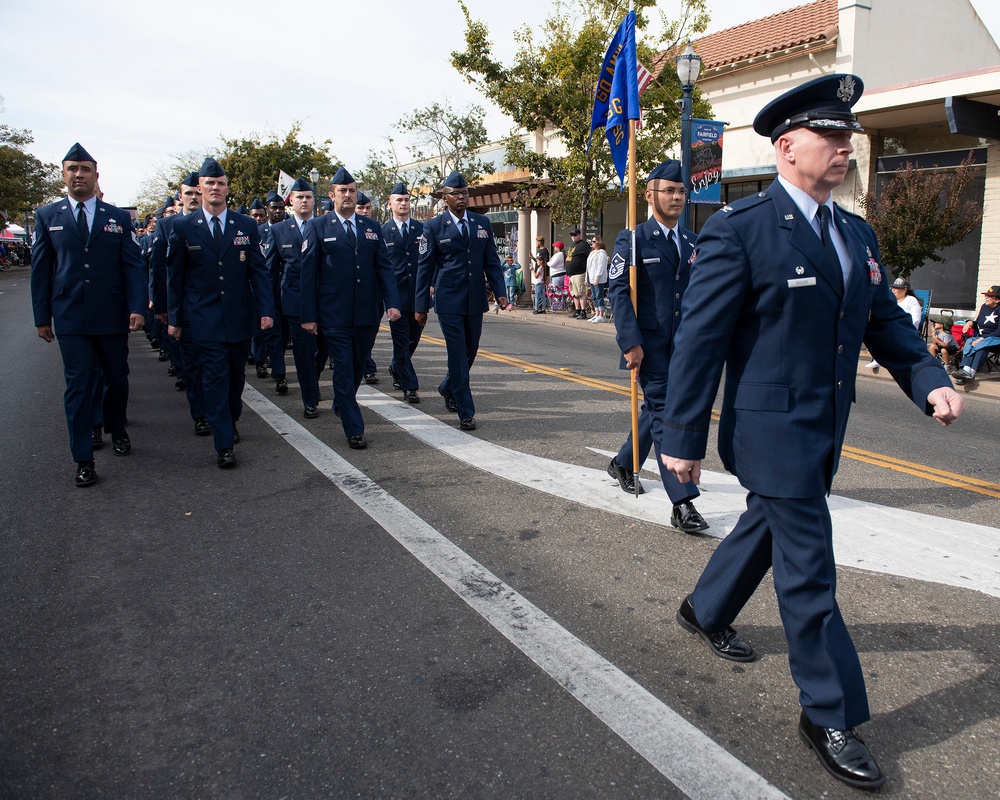 Travis AFB Airmen participate in Veterans Day Parade