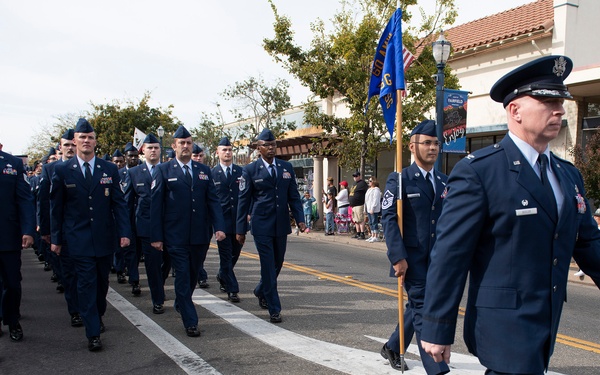 Travis AFB Airmen participate in Veterans Day Parade