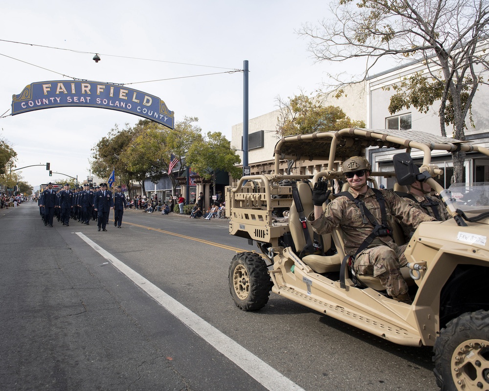 Travis AFB Airmen participate in Veterans Day Parade