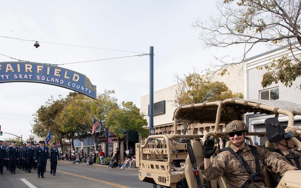 Travis AFB Airmen participate in Veterans Day Parade