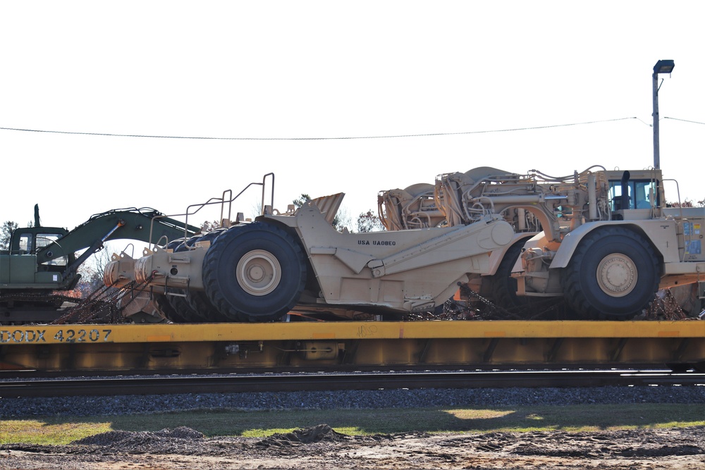 DVIDS Images Engineer unit's equipment, vehicles on railcars at Fort McCoy return from 2019
