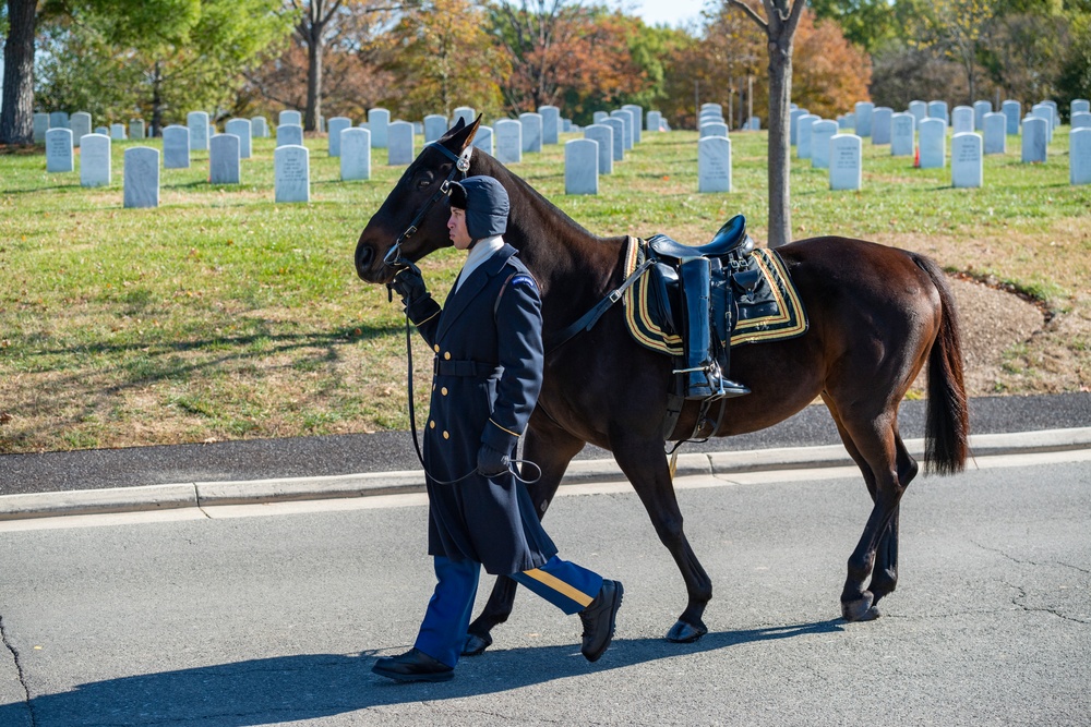 Military Funeral Honors with Funeral Escort are Conducted for U.S. Marine Corps Col. Werner Frederick Rebstock