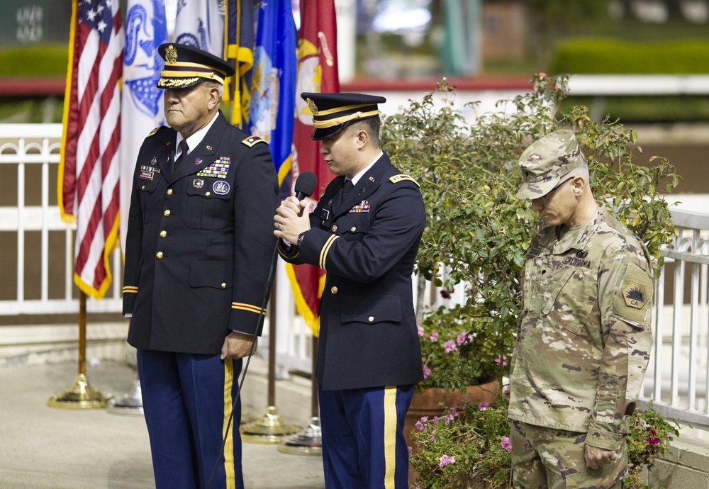 Soldiers participate in Honoring Our Veterans Night at the Races