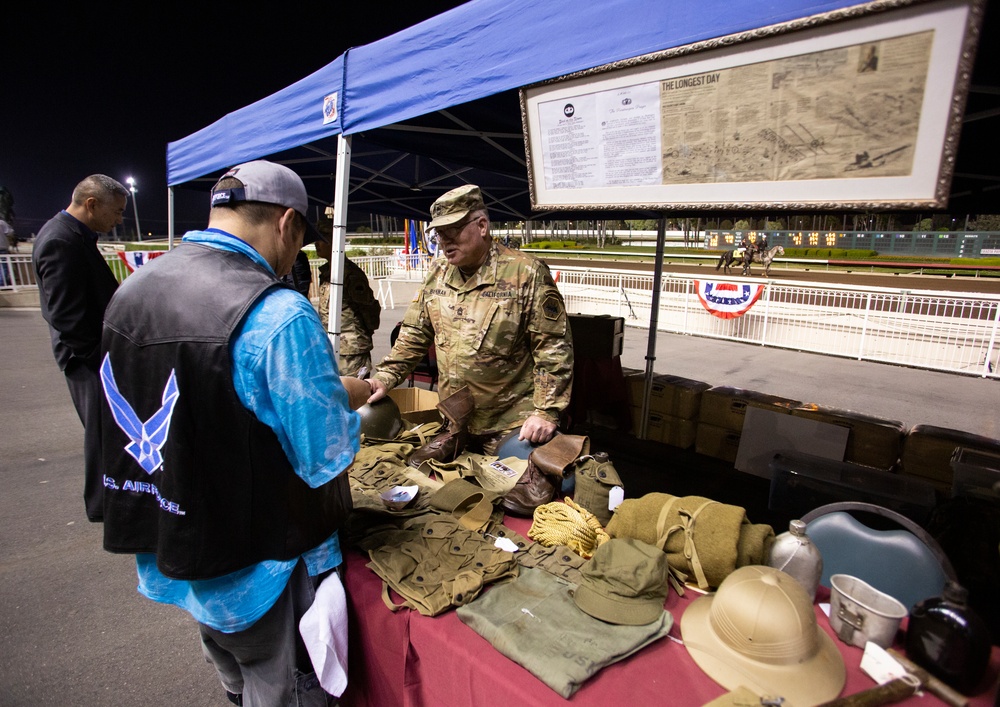 Soldiers participate in Honoring Our Veterans Night at the Races