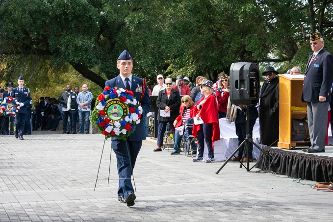 BG Kline honors veterans at Newport News Victory Arch