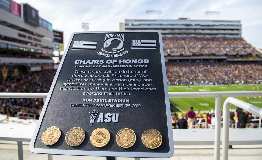 USAF, ASU, Air Force, salute to service, Sun Devils, college football, Arizona State University, Luke AFB, parachute, NASCAR