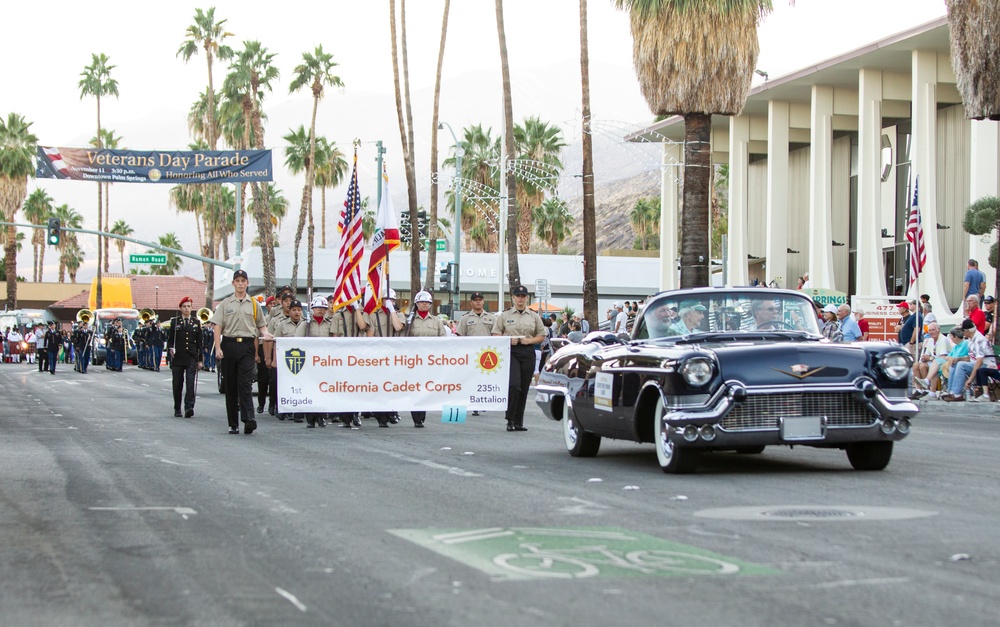 Cadets march in Palm Springs Veterans Day Parade