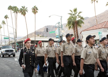 Cadets march in Palm Springs Veterans Day Parade