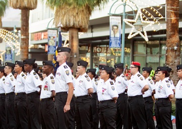 Cadets march in Palm Springs Veterans Day Parade