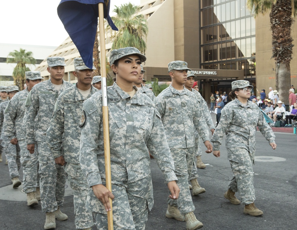 Cadets march in Palm Springs Veterans Day Parade