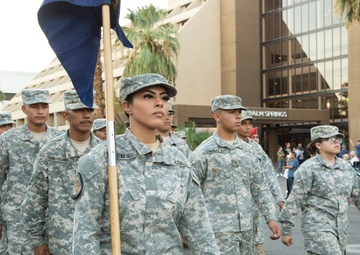 Cadets march in Palm Springs Veterans Day Parade