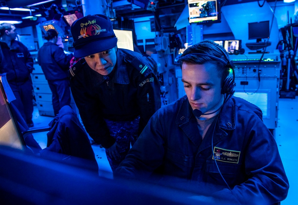 Sailors Aboard USS Milius (DDG 69) Participate in a Maritime Strike Operation Exercise During ANNUALEX 19