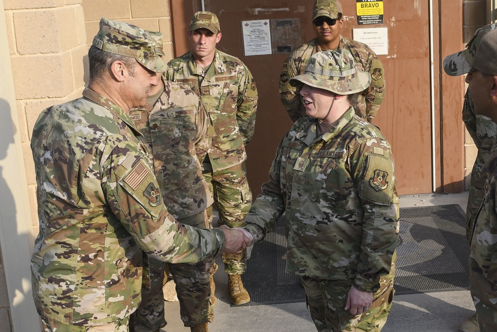 Lt. Gen. Guastella goes into Airmen’s workplaces, recognizes top performers