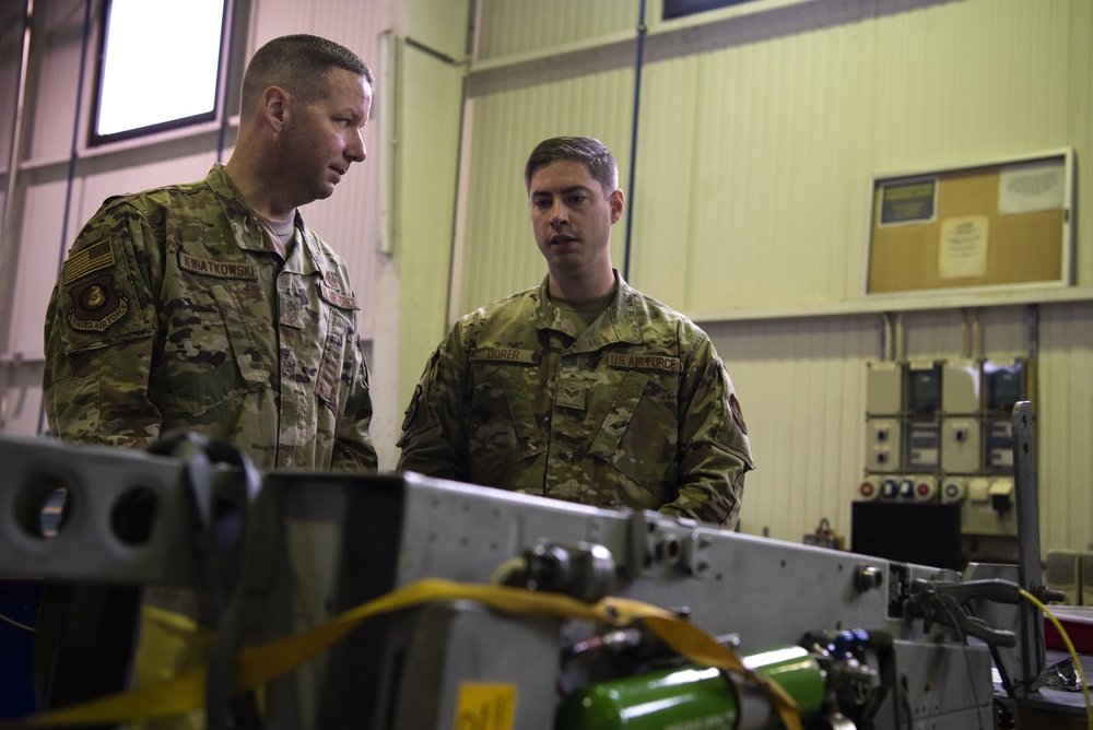 Third AF command chief visits Spangdahlem AB