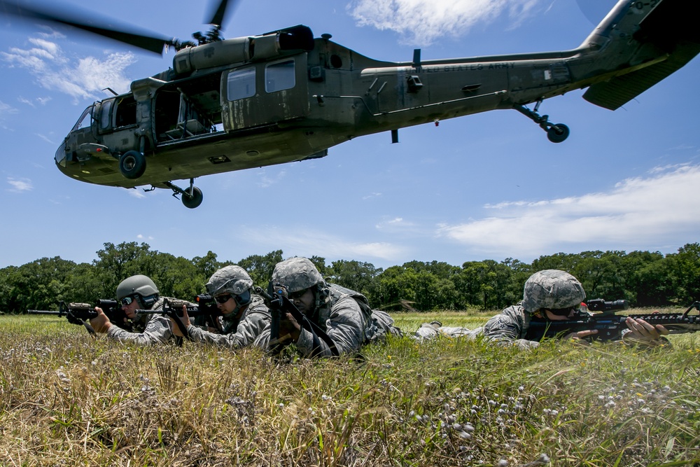147th Attack Wing members practice hotloading onto a UH-60 Blackhawk