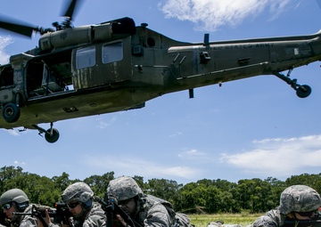 147th Attack Wing members practice hotloading onto a UH-60 Blackhawk
