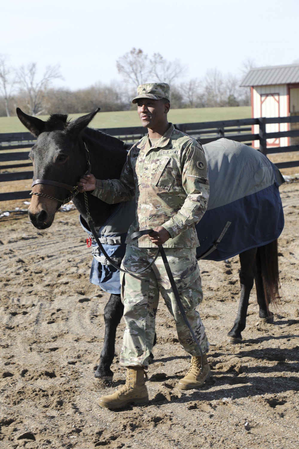 1st TSC Spouses Visit Sgt. Blackjack on 45-acre Farm