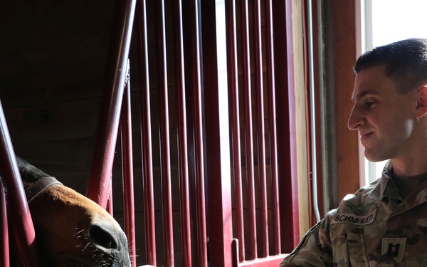 1st TSC Spouses Visit Sgt. Blackjack on 45-acre Farm