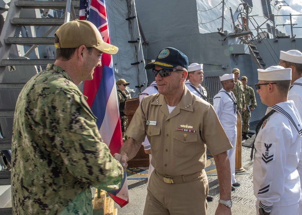 Vice Adm. Richard Brown, Commander, Naval Surface Force, U.S. Pacific Fleet, visits Hawaii