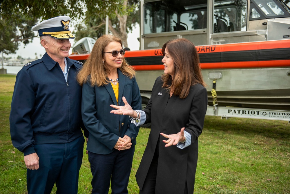 The Second Lady of the United States visits Coast Guard members and spouses