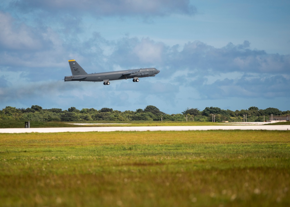 69th EBS B-52 takes off
