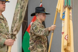 National Guard cavalry Troopers transfer authority in Jordan